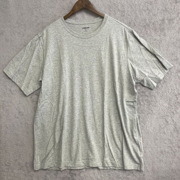 NWOT Lands' End Men's XL Gray Super-T Shirt 100% Cotton Short Sleeve Crewneck - Picture 2 of 8